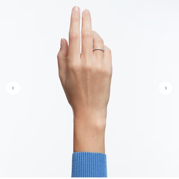 Swarovski Matrix Vittore ring Round cut, White, Rhodium plated - Picture 7 of 7